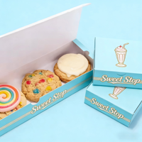 Boîte à chocolat en promotion, boîte d'emballage pour biscuits, gâteaux, desserts, biscuits, boîte cadeau en papier avec votre logo, emballage alimentaire personnalisé