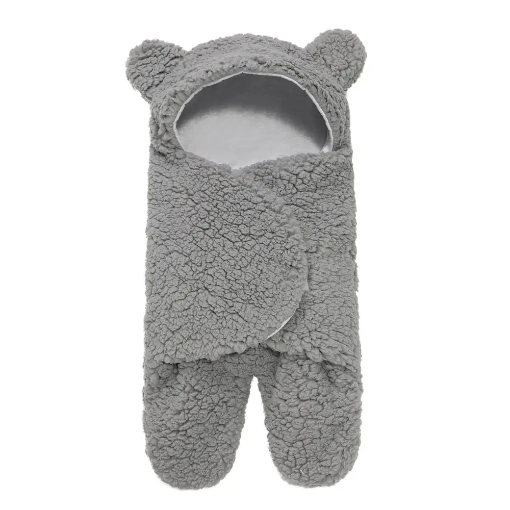 Recién Nacido bebé niños niñas lindo oso de peluche bolsa de dormir recibir Swaddle Wrap Manta