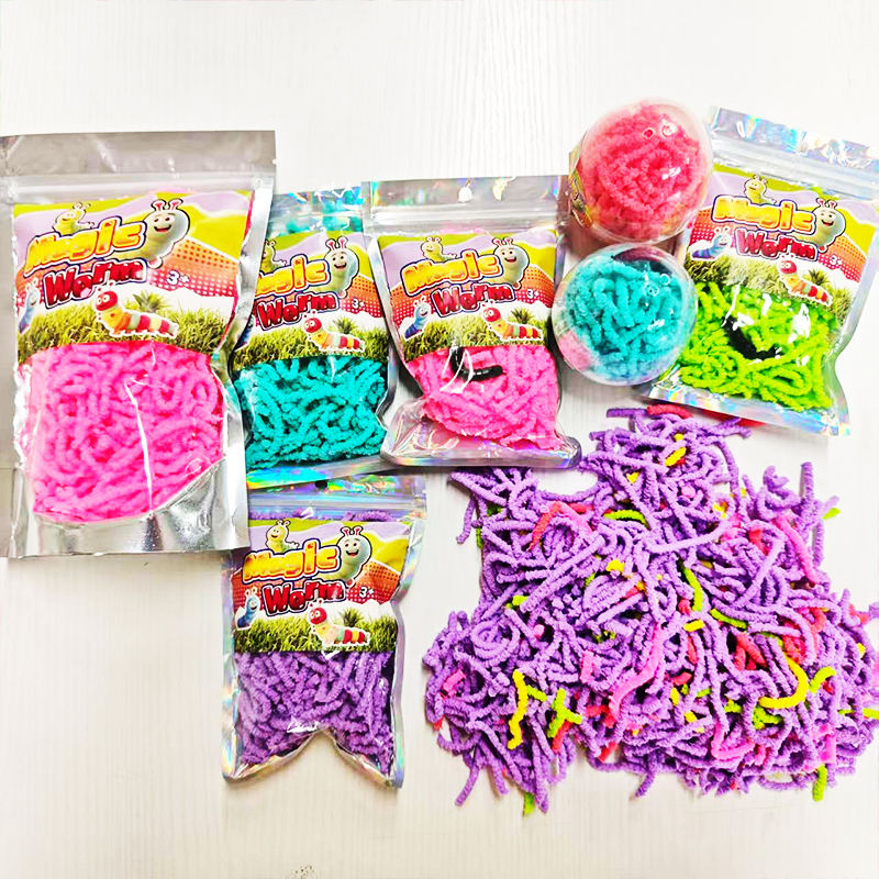 50g New TPR Magic Worm Sensory Toys - Squeeze and Stretch for Focus and Relaxation
