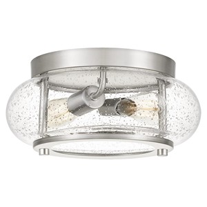 Lámpara de Techo Moderna Minimalista de Acero Inoxidable y Cristal Burbuja - Product Image 1