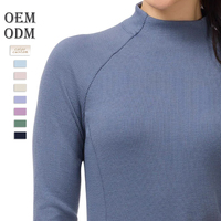 Nouvelle collection automne-hiver : Hauts d'équitation en maille côtelée douce à manches raglan, respirants, pour l'entraînement équestre, sous-vêtement technique.