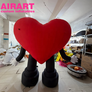 Muñeco Inflable con Forma de Corazón de Dibujos Animados para Decoración Navideña - Product Image 2