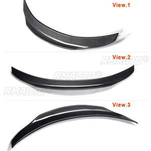 PSM Style Carbon Fiber Look / <b>Black</b> Car Rear Trunk Spoiler <b>Wing</b> Lip Extension for Mercedes for Benz W205 C63 for AMG 2015-2019 - Product Image 5