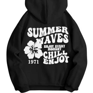 Sudadera con capucha con cordón de manga larga Unisex de estilo vintage, estampado de letras, poliéster/algodón para la temporada de otoño - Product Image 1