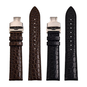 JUELONG correa de reloj de cuero de cocodrilo genuino 18mm 19mm 20mm 21mm 22mm 24mm correa de reloj de cuero en relieve de cocodrilo - Product Image 1