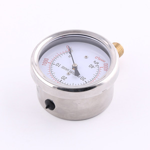 Suministro al por Mayor de Manómetros de Diafragma de Vacío Llenos de Aceite de 100 mm, 63 mm Semi-Acero con Conectores de Cobre, Carcasa de Acero Inoxidable 304 - Product Image 4