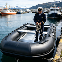 Bateau de pêche gonflable en caoutchouc robuste Hailebao avec fond rigide stable pour la pêche à la dérive et le sauvetage