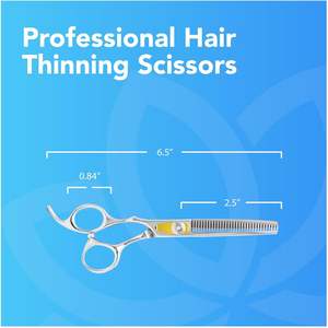 Tijeras de peluquería para diestros de 8.34 pulgadas, para entresacar, con hoja de acero inoxidable de borde afilado tipo cuchilla de afeitar, 30 dientes y mango largo - Product Image 5