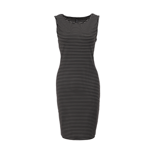Abito Senza Maniche su Misura, Design Slim Fit a Lunghezza Media che Si Adatta alla Forma del Corpo, Abito a Righe - Product Image 5