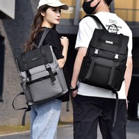 Mochila para Portátil con Cierre Enrollable, Diseño Multibroche, Resistente al Agua, para Negocios y Actividades al Aire Libre