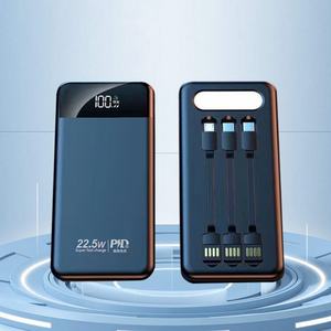 Chargeur portable de haute qualité avec logo personnalisé, 10000 mAh, charge rapide, USB C, powerbank d'extérieur avec câble intégré - Product Image 3