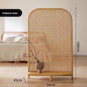 Dishi Nordic hiện đại gỗ rắn màn hình đơn giản ngăn chặn mây dệt phân vùng cho phòng khách phòng ngủ hoặc sinh nhật lễ kỷ niệm - Product Image 6