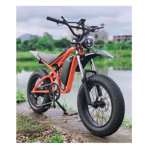 Bicicleta Eléctrica Enduro de 20 Pulgadas, Especializada, Rápida, 750w, Neumáticos Anchos, Suspensión Completa, Bicicleta de Montaña, Chopper, MTB - Product Image 5