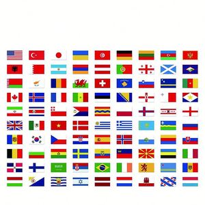 Guirnalda de Banderines Ajustable de Poliéster de Doble Cara con Mapa del Mundo para Decoración de Jardín, Bar, Restaurante y Fiestas - Product Image 1