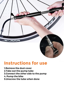 Engwe Mini pompe à main en alliage d'aluminium pour vélo Gonfleur de pneu haute performance Pompe à vélo portable avec fonction haute pression - Product Image 3