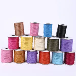 1mm Waxed Polyester Cord Beading String Waxed Polyester Rope For Bracelet Necklace Jewelry Diy Craft Making Macrame Supplies