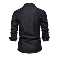 Chemise en jean pour homme de haute qualité, anti-rides, automne, sur mesure, grande taille, coupe classique, décontractée, manches longues