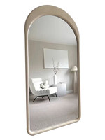 Miroir sur pied arqué pleine longueur avec cadre en bois massif pour chambre, salon, dressing, entrée, décoration intérieure – Vente directe usine