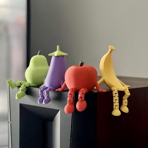 Juguetes Decorativos Impresos en 3D Personalizados, Adornos Creativos para Escritorio, Juguetes Antiestrés, Figuras de Manzana, Plátano y Pera - Product Image 1