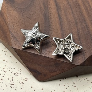 Cá tính Inset kim cương năm sao nút may trên váy đơn giản vàng bạc hình ngôi sao Kim Loại Shank nút cho quần jean áo khoác - Product Image 5