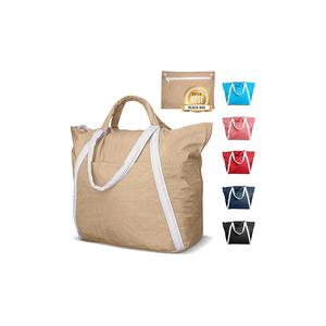 Sacs de plage en nylon imperméables et anti-sable de la marque Haoran Manufacturer, avec impression de logo personnalisé, sacs de plage pour femmes. - Product Image 5