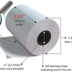 Fournisseur d'usine – Rouleaux de papier thermique monocouche 100 % pâte de bois sans BPA, 80 x 80 mm, pour caisse enregistreuse - Product Image 6