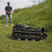 Tondeuse à gazon télécommandée à moteur essence 608cc, zéro-turn, sur chenilles, coupe-herbe 900mm pour l'agriculture - Meilleures ventes