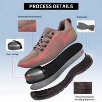 Chaussures de sécurité légères et antidérapantes AOXIANG, respirantes, à embout en acier souple, tendance, résistantes à l'usure, pour l'été et toutes les saisons