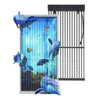 Écran d'affichage numérique LED 3D en maille transparente haute définition, écran publicitaire, IP68 étanche, DCI-P3 85% de couleurs