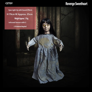 Artículos de Decoración Eléctricos y Mecánicos para Halloween: Caballo Balancín Fantasma, Casa Embrujada, Figuras con Sensor para Habitaciones Secretas - Product Image 6
