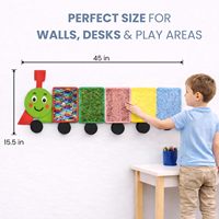 Lot de 6 Panneaux Muraux Montessori pour Enfants, Tapis Sensoriels Réversibles à Paillettes Multi-Textures pour Tout-Petits