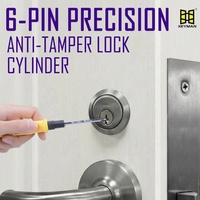 Cylindre de serrure à mortaise en laiton de qualité supérieure KEYMAN, conforme à la norme américaine ANSI Grade 1, avec gorge Schlage