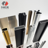 Profil de cadre de porte coulissante pour armoire, série 6000, aluminium découpé, finition personnalisée, directement de l'usine