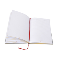 Cuaderno A5 negro encuadernado de costura personalizado con lámina de oro para estudiantes de escuela y oficina