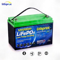 Batterie LiFePO4 à décharge profonde 12V 200AH Grade A pour stockage domestique, BMS intelligent Bluetooth, borne M8, 6000 cycles, CE RoHS IP67, OEM ODM