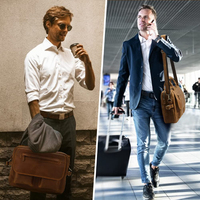 Sac à bandoulière Vintage en cuir fait à la main pour hommes, porte-documents personnalisé pour ordinateur portable