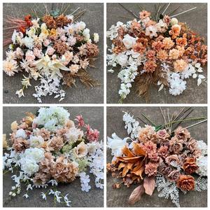 Nuevas Flores Artificiales para Bodas de Otoño (Rosa, Lirio, <span class=keywords><strong>Tulipán</strong></span>, Phalaenopsis, Yumei) en Colores Caramelo Maillard, Decoración de Plástico para Caminos - Product Image 3