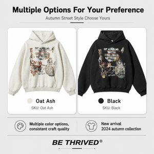 Sweat à capuche graphique streetwear pour homme, coupe oversize, en coton molletonné, imprimé décontracté, collection automne, vente en gros - Product Image 6