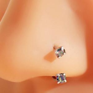 新デザイン クローバー ステンレス製 U字型 ホースシューポスト ノーズリング ダブルエンド ジルコン パーソナライズド ノーズピアス ノーズリング - Product Image 2