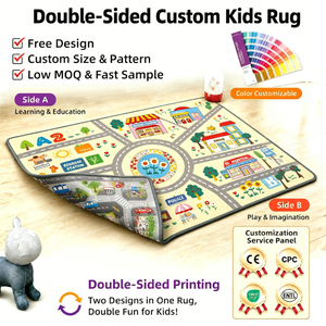 Tapis pour enfants personnalisé double face |   Tapis <span class=keywords><strong>de</strong></span> jeu pour enfants certifié CE CPC, tapis éducatif antidérapant sur mesure pour la <span class=keywords><strong>crèche</strong></span> - Product Image 1