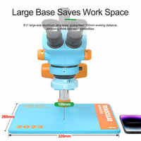 Microscopio Estéreo Trinocular HD RELIFE RL-M5T-B11 0.7-5X para Reparación de Teléfonos Móviles, Joyería, Soldadura de PCB
