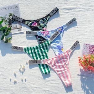 Culotte string en coton pour <span class=keywords><strong>femme</strong></span>, taille basse, effet push-up, pour le sport, <span class=keywords><strong>sous</strong></span>-vêtement string B Spring - Product Image 1