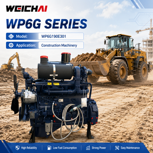 Moteur <span class=keywords><strong>diesel</strong></span> SCDC Weichai WP6G190E301 140 kW à démarrage électrique pour bulldozer industriel, chargeuse et rouleau compacteur à tambour unique. - Product Image 2