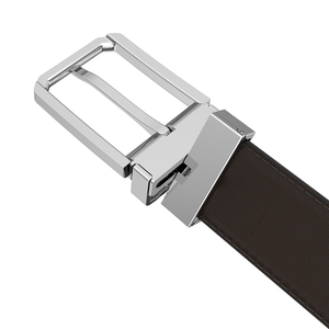 Carosung Pin fibbia per uomo in pelle di ricambio per cintura da 1.25 pollici di alta qualità in acciaio inox classico fibbia per cintura in argento - Product Image 4