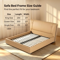 WINMAX Lit Moderne de Luxe en Cuir Véritable Rembourré, Confortable, Taille King Queen, Modulaire pour Maison et Hôtel 2522