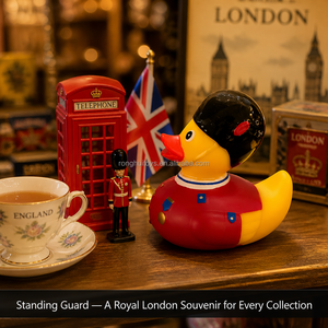 Canard en caoutchouc fantaisie Thème Royal Souvenir Cadeau personnalisé avec couronne royale et design de collier - Product Image 4