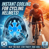 Coussin de refroidissement portable pour casque de vélo, pack de gel invisible, tapis de refroidissement instantané pour la tête, idéal pour les ondes de chaleur estivales
