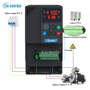 M-driver Fabricante VFD Drive Inversor de frecuencia de CA 4kw 5.5kw 7.5kw 11kw Convertidor de frecuencia Vfd 50Hz a 60Hz