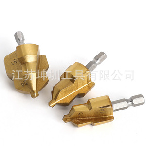 ดอกสว่านเจาะท่อ PPR แบบสามใบมีด หัวหกเหลี่ยม เคลือบทอง สำหรับซ่อมท่อน้ำ ขยายขนาด 20 25 32 - Product Image 3