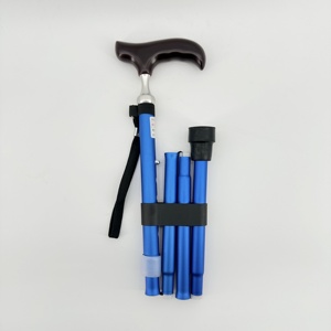 Bastón <span class=keywords><strong>de</strong></span> aleación con mango <span class=keywords><strong>de</strong></span> lujo único <span class=keywords><strong>de</strong></span> <span class=keywords><strong>madera</strong></span> bastón plegable y telescópico <span class=keywords><strong>para</strong></span> asistencia a ancianos bastón portátil - Product Image 5